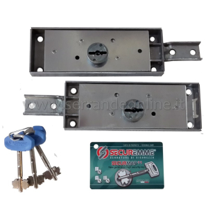 Pair of locks for rolling shutters and garage